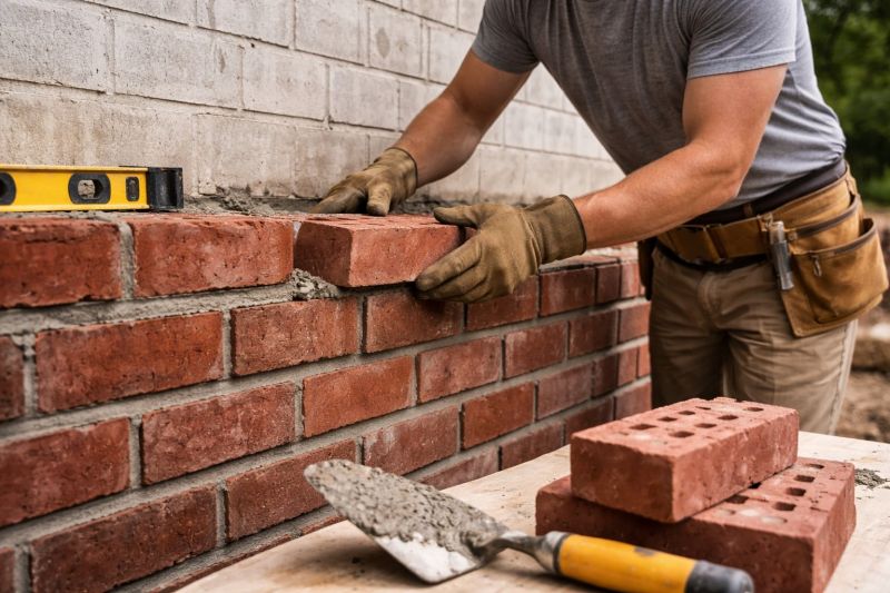Our team working on Masonry Service projects in Framingham, MA
