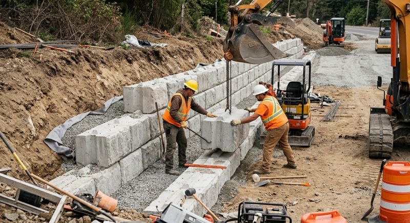 Block Wall Installation in Framingham, MA