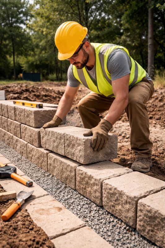 Block Wall Installation in Framingham, MA