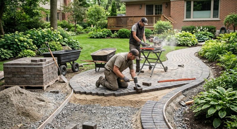 Brick Hardscape Installation in North Billerica, MA