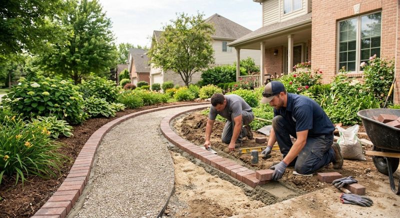 Brick Hardscaping Installation in Arlington, MA