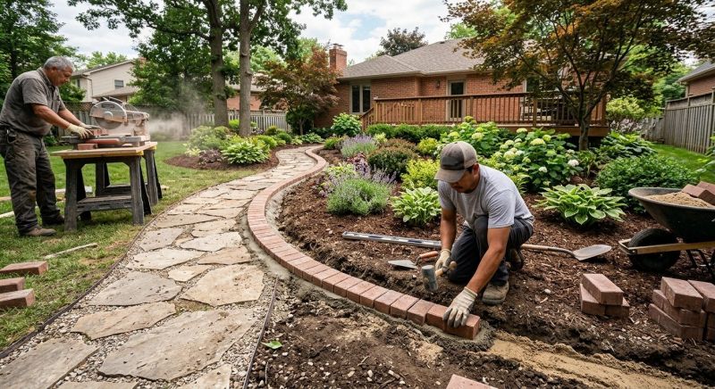 Brick Hardscaping Installation in Billerica, MA