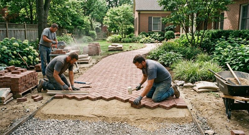 Brick Hardscaping Installation in Blackstone, MA