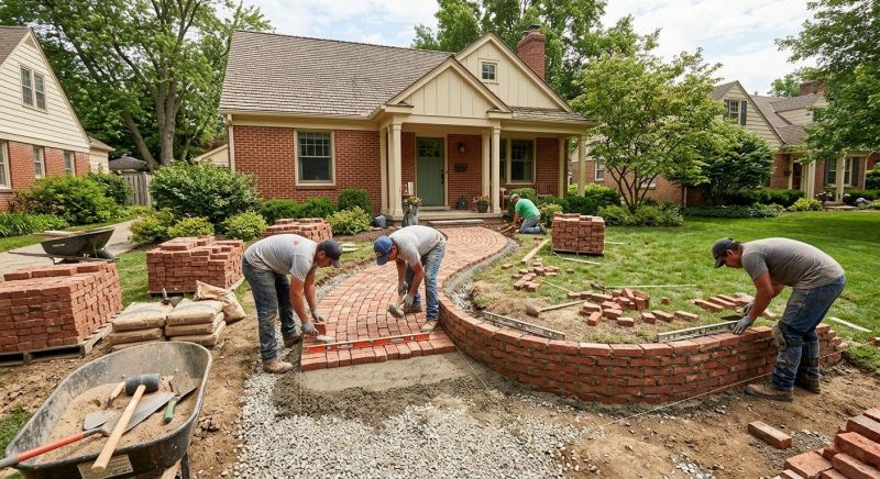 Brick Hardscaping Installation in Bolton, MA