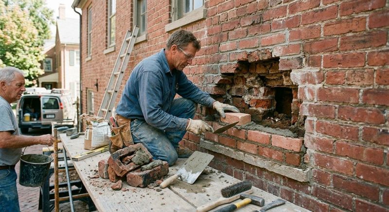Brick Hardscaping Installation in Foxboro, MA