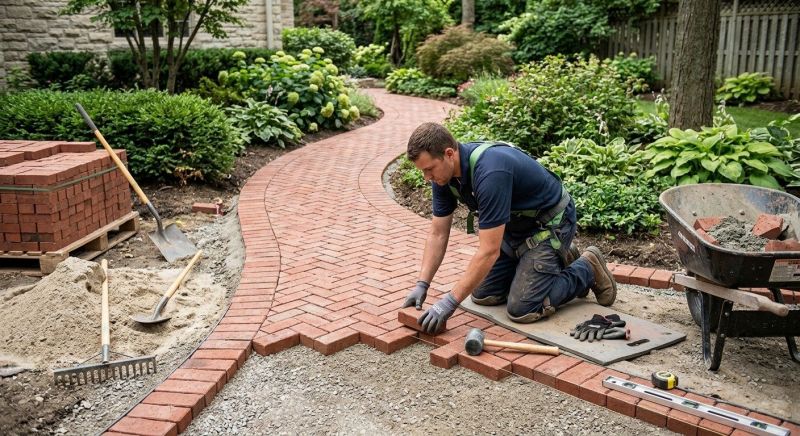 Brick Hardscaping Installation in Littleton, MA