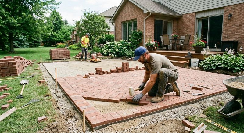 Brick Patio Installation in Framingham, MA