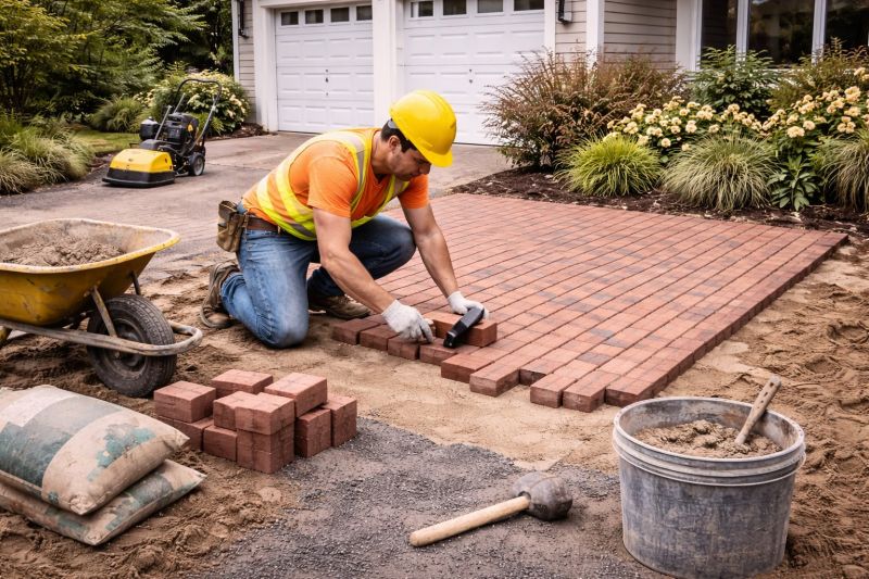 Brick Paving Installation in Brighton, MA