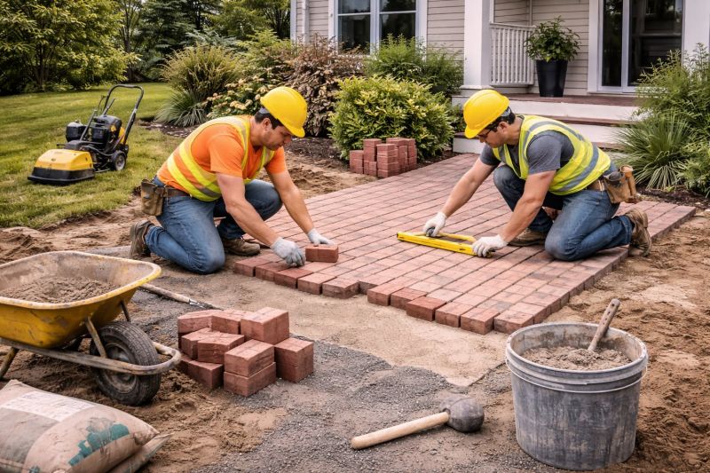 Brick Paving Installation in Harvard, MA