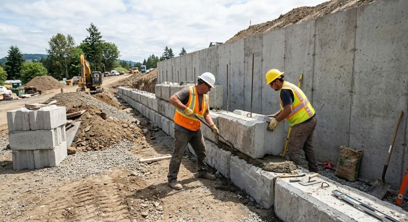 Concrete Blocks Installation in Burlington, MA