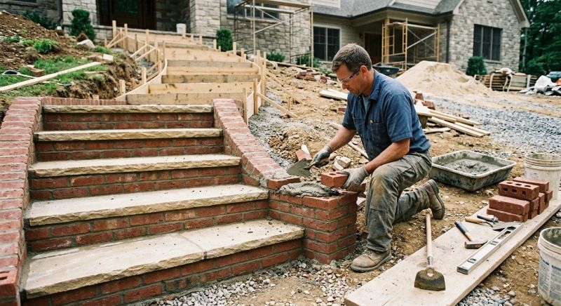 Masonry Steps Installation in Framingham, MA