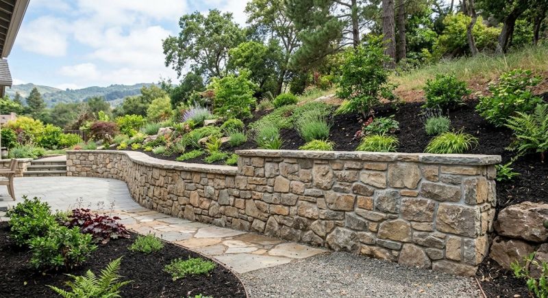 Stone Wall Hardscaping in Framingham, MA