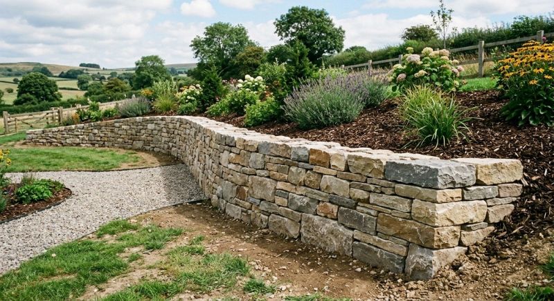 Stone Wall Hardscaping in Framingham, MA