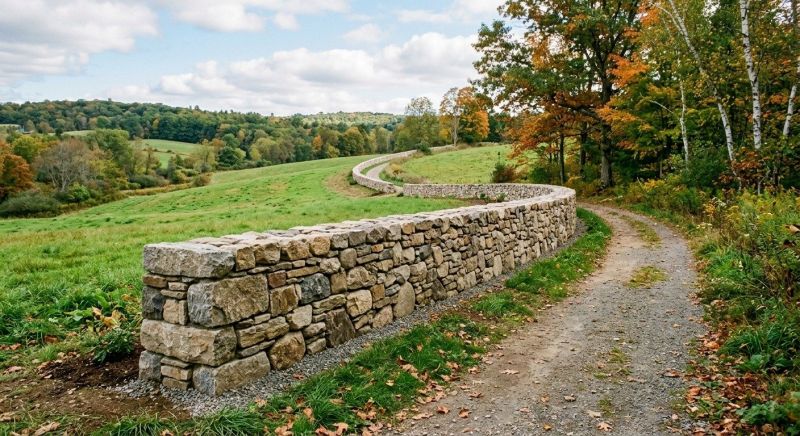 Stone Wall Replacement in Framingham, MA